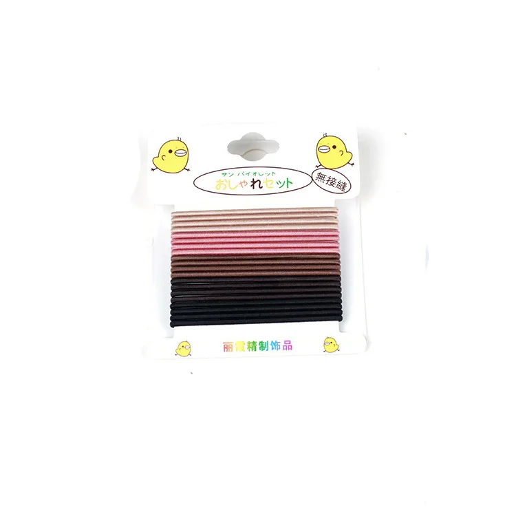20PCS Hair Rope For Girls Hair Accessories Colored Rope Braided Hair Ring Rubber Band Card Suit Headwear G0409