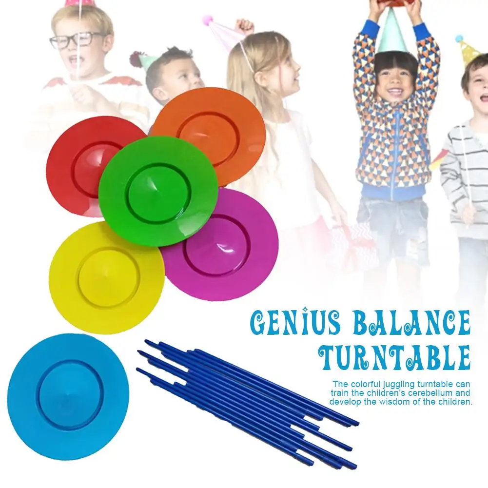 Adult Kids Spinning Juggling Plates Sticks Performance Prop Balance Skills Games Clown Circus Toy Gifts