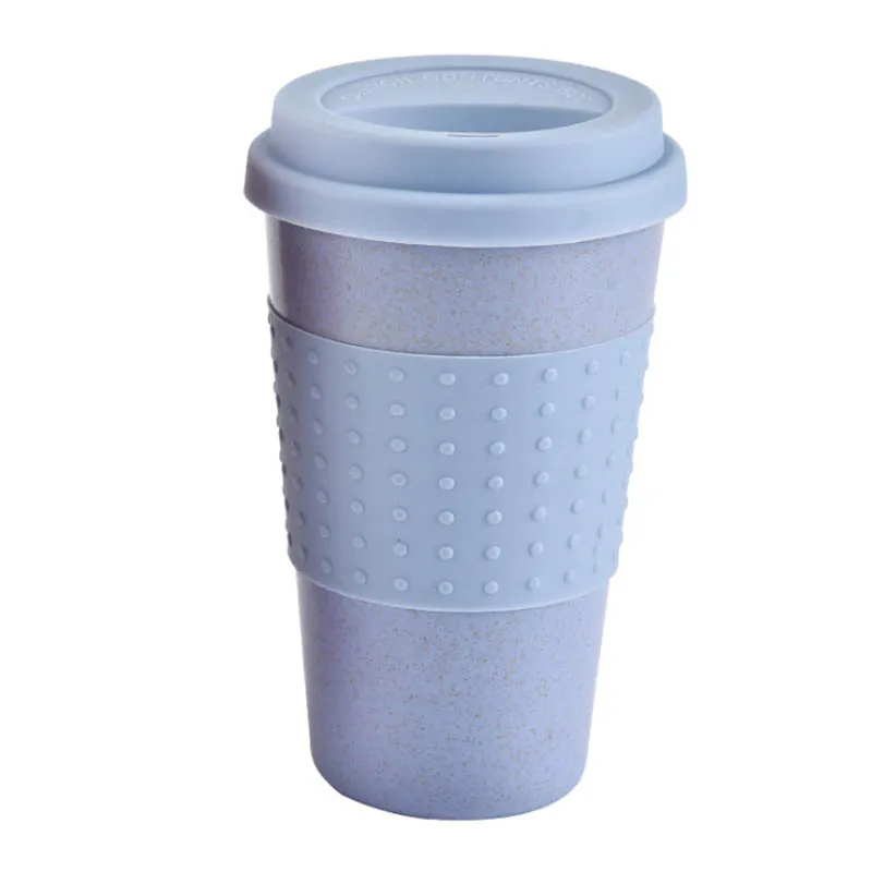 Горячая пластиковая пшеничная соломинка кофейные кружки для путешествий кофейная чашка с крышкой для путешествий портативная кружка для кемпинга пешего туризма пикника