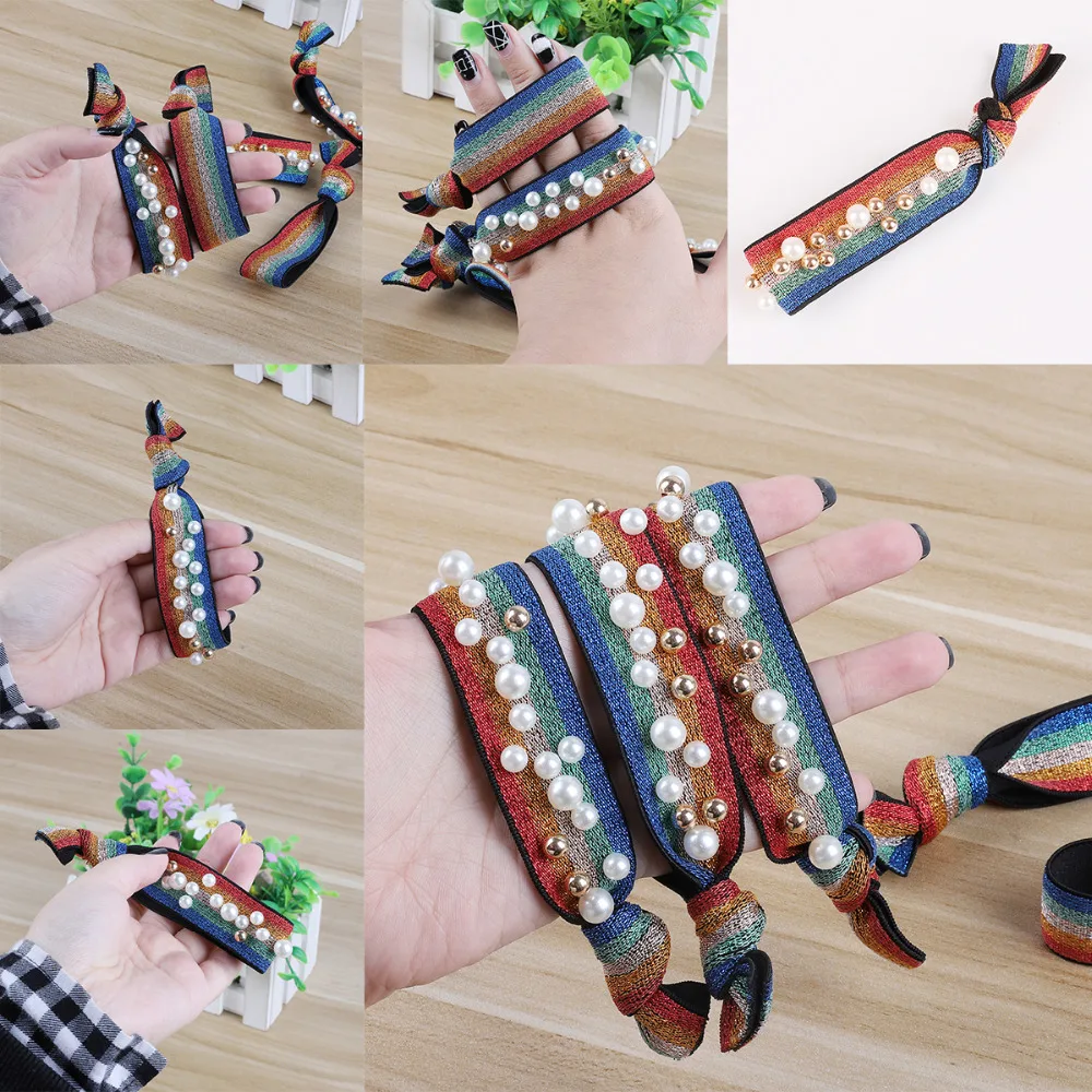 

2018 Hair Accessories Pearl Elastic Rubber Bands Ring Headwear Girl Elastic Hair Band Ponytail Holder Scrunchy Rope Hair Jewelry