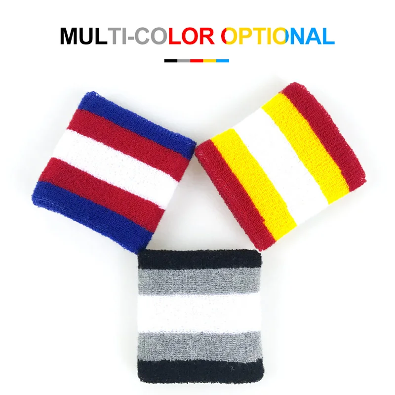 

A Pair of Tower Wristband Tennis/Basketball/Badminton Wrist Support Sports Protector Sweatband 100% Cotton Gym Wrist Guard