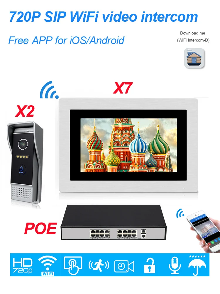 villa video door phone intercom 2-7