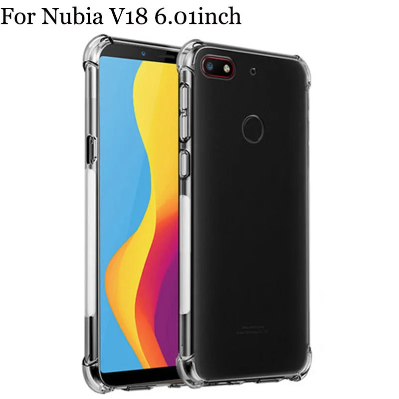 

For Nubia V18 Case cover transparent TPU Soft Phone Cases For Nubia V 18 back cover case For Nubia NX612J shell 6.01inch