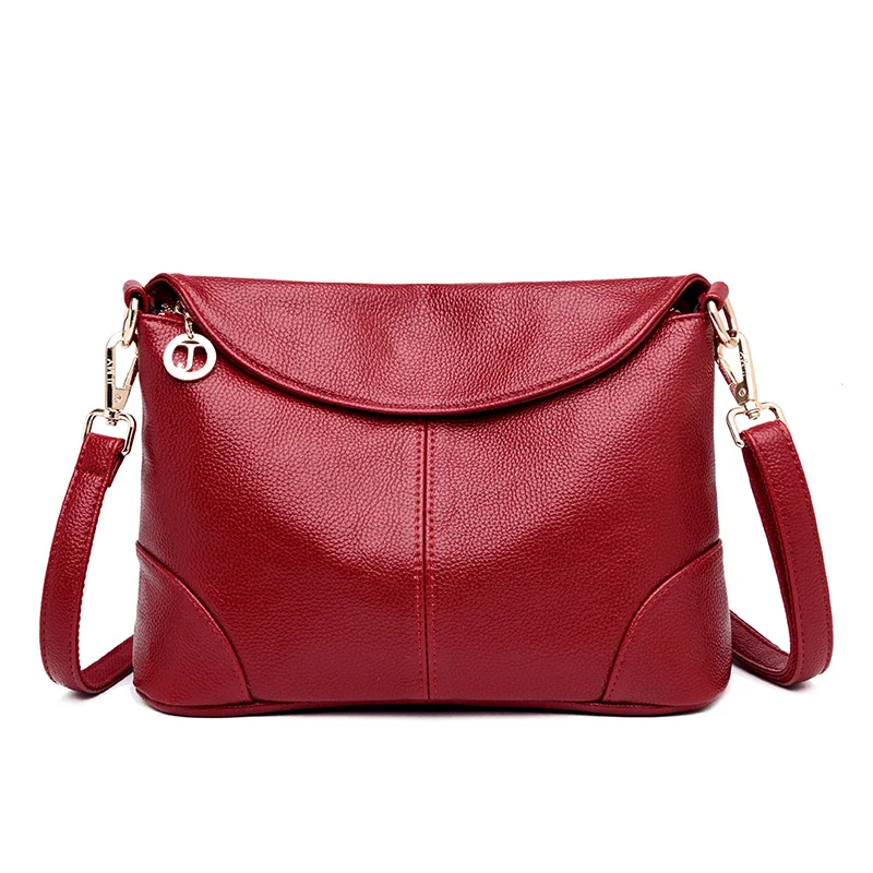

2019 Fashion Crossbody Bag Ladies sac a main Red Luxury Designer Leather Handbags Women's Shoulder Bag Bolsa Feminina Black Blue