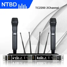 Performance de Palco Rap NTBD TC2200 Verdadeira Diversidade Microfone Sem Fio Profissional KTV Casa Tela Grande Recepção de Longa Distância