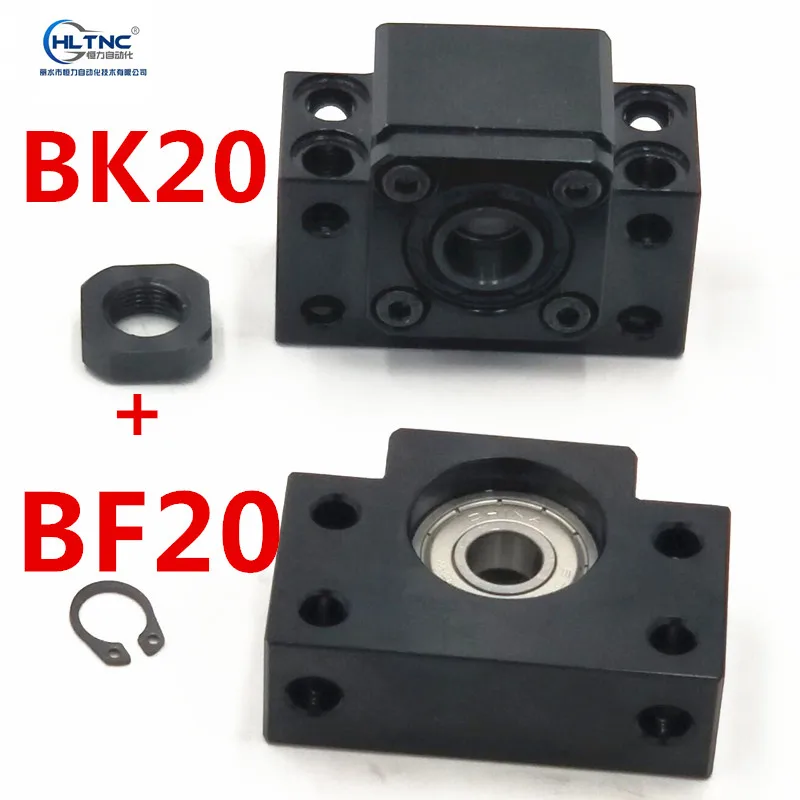 

ball screw Support BK20 BF20 to match screw 25mm SFU2505 SFU2510 SFE2525 ballscrew end support BK20 /BF20 BKBF20 1set