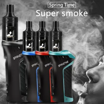 

Original Spring Time 100w 18650 box mod Starter Kit with 2.5 ml Vape Atomizer Huge Vapor Vaporizer E-Cigarette Vape Pen kit