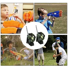 2 шт. 7 в 1 Детские электронные 2-способ радио трансивер Рации переговорные игрушечные часы Подарки для Nerf игры поставки игры