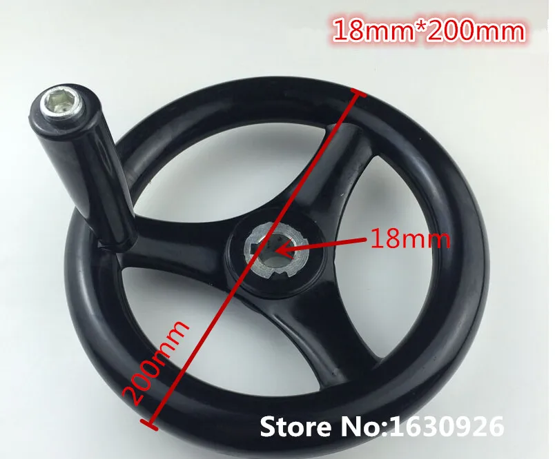 FREE SHIPPING 18 x 200mm 3 Spoke Hand Wheel Black for Milling Machinein Handwheel from Tools on