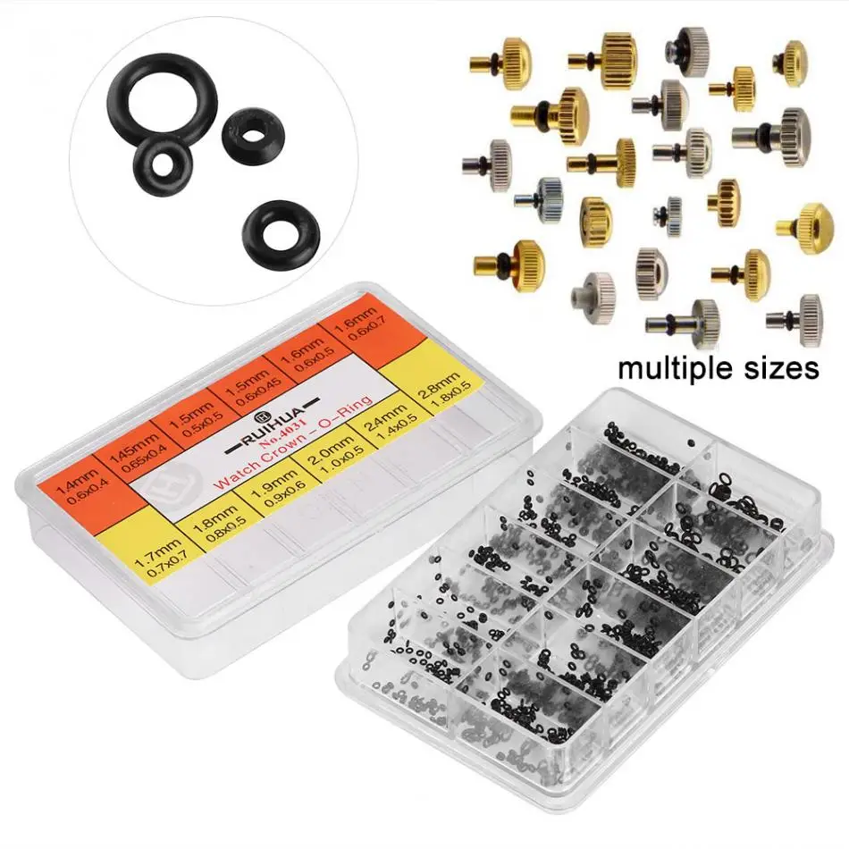 

Min Small Watch Rubber O-Ring Box Rubber Washer Watch Crown O-Rings Waterproof Seals Repairing Tools Watch Rubber Washer