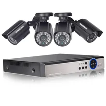 DEFEWAY HD 1080N P2P 4 канала CCTV система видеонаблюдения DVR комплект 4 шт. Открытый ИК ночного видения 1,0 МП CCTV система