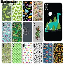Babaite Животные Динозавр красочные милые аксессуары для телефонов Чехол для Apple iPhone 8 7 6 6S Plus X XS MAX 5 5S SE XR Чехол для мобильного телефона