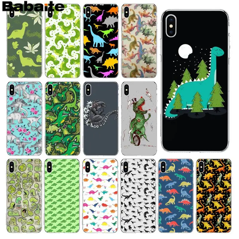 

Babaite Animal Dinosaur Colorful Cute Phone Accessories Case for Apple iPhone 8 7 6 6S Plus X XS MAX 5 5S SE XR Mobile Cover