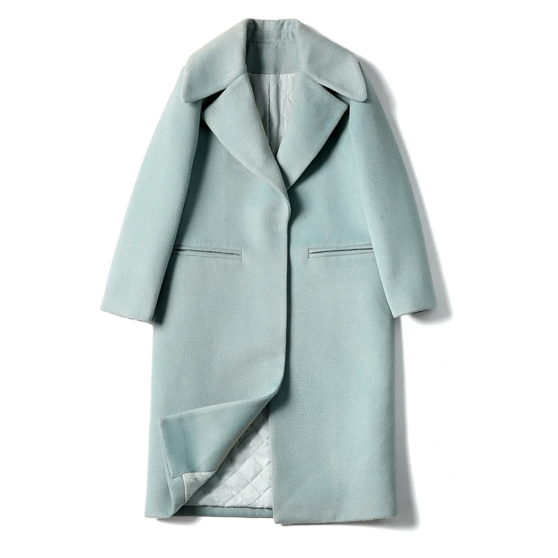 Высококачественная Женская модная однотонная длинная куртка с одной пряжкой, приталенная Женская осенне-зимние модели, шикарное толстое пальто Parker