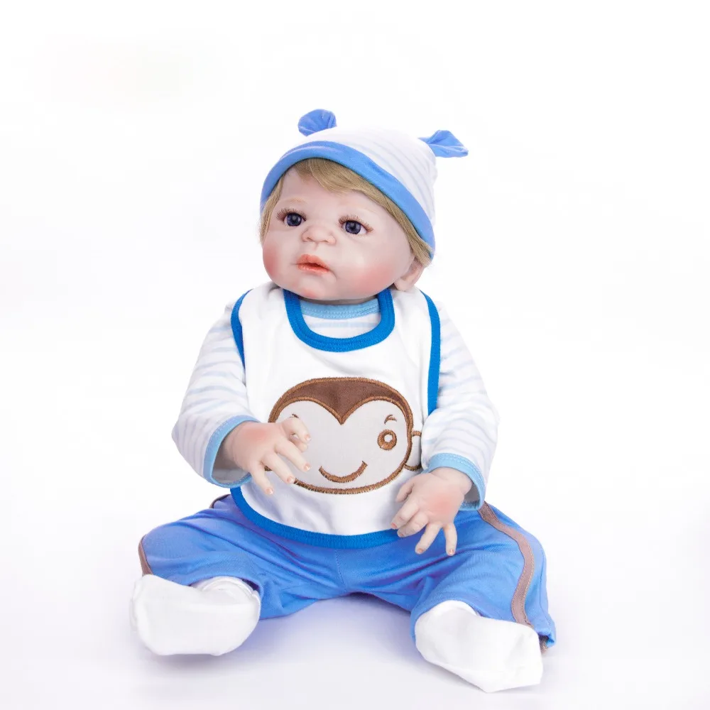 Кукла npk 23 дюймов 57 см настоящее полное Силиконовое Боди мальчик Reborn Baby Doll игрушки Реалистичные новорожденные дети куклы игрушки Bebes Reborn menino