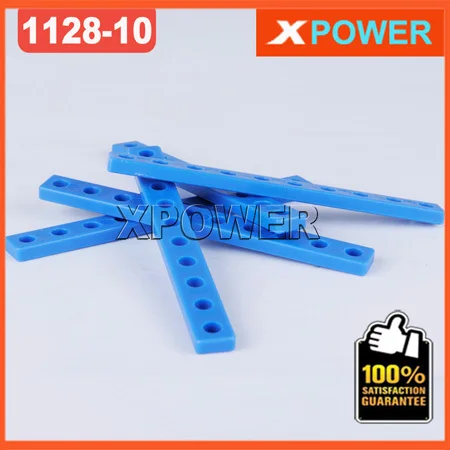 Koop 10 stks 1128 10 Speelgoed Plastic Strip Gebogen bar ABS Bracket Speelgoed Drijfstang Bouwsteen Model Materiaal Gratis verzending