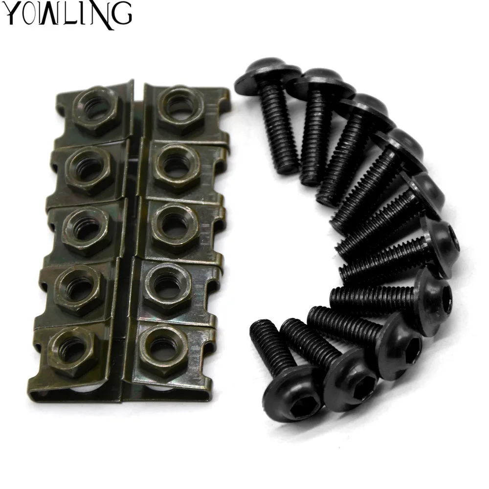 

Motorcycle 6mm Motorcycle Fairing Bolt Spire Speed Clip Screw Spring Nuts for yamaha MT-07 MT-09 YZF R1 R6 Z800 Z750 Z1000 ER-6N
