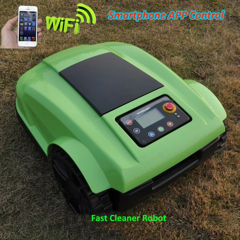 

Smartphone WIFAutomatic Robot Lawn Mower S520 With Range Funtion,Subarea Function+500m wire+500pcs pegs+24pcs blade