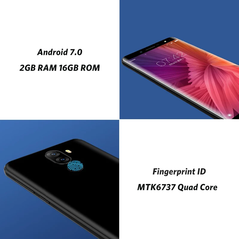 DOOGEE X60L 5 &quot18:9 мобильного телефона Android 7 0 mtk6737 четыре ядра 2 ГБ Оперативная память 16