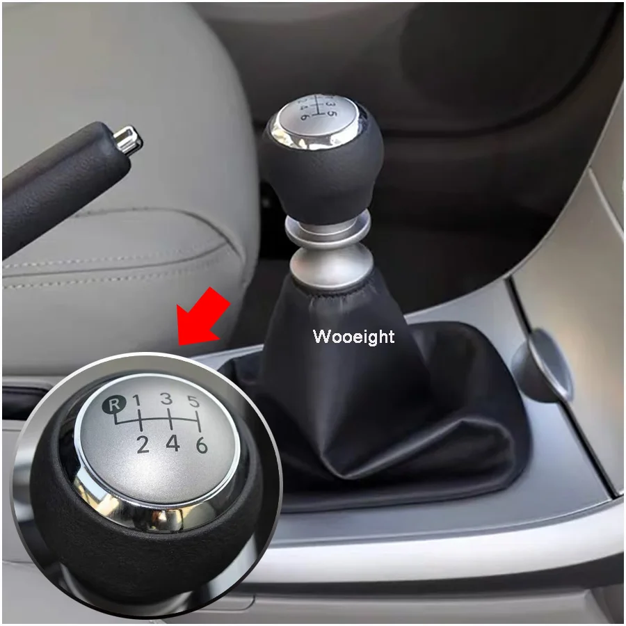 Wooeight 6 Speed Gear Shift Knob Head For Toyota Avensis Yaris Urban RAV4 For Toyota Corolla 1.8T 2007 2008 2009-2013 (8)