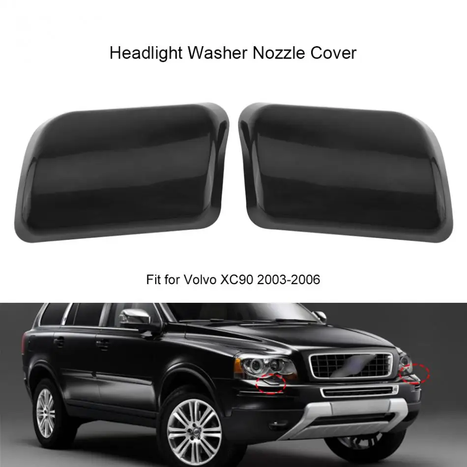 Car Styling 1 Pair of Headlight Washer Nozzle Cover Cap for Volvo XC90