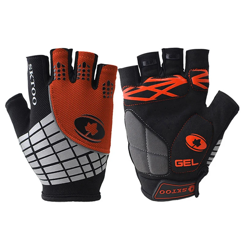 

Summer Half Finger Cycling Gloves Mountain Road MTB Bicycle Gloves Breathable Sport Reflective Strip Bike Gloves Ciclismo