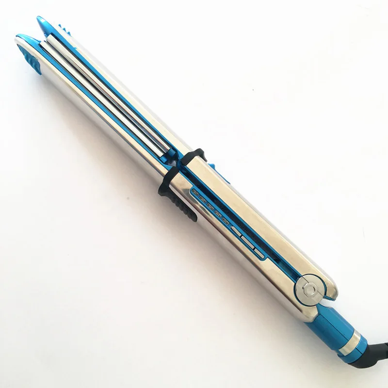 Professional Straightener High Temperature Plates Keratin Straightening Irons Titanium Flat Iron blue