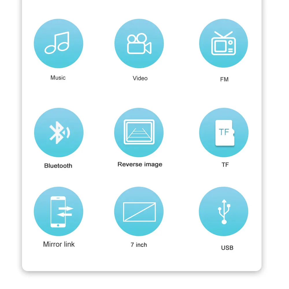 Автомагнитола стерео Bluetooth 2 Din 7 дюймов сенсорный экран Авто Аудио Авторадио поддержка зеркальная связь FM MP5 USB AUX камера заднего вида
