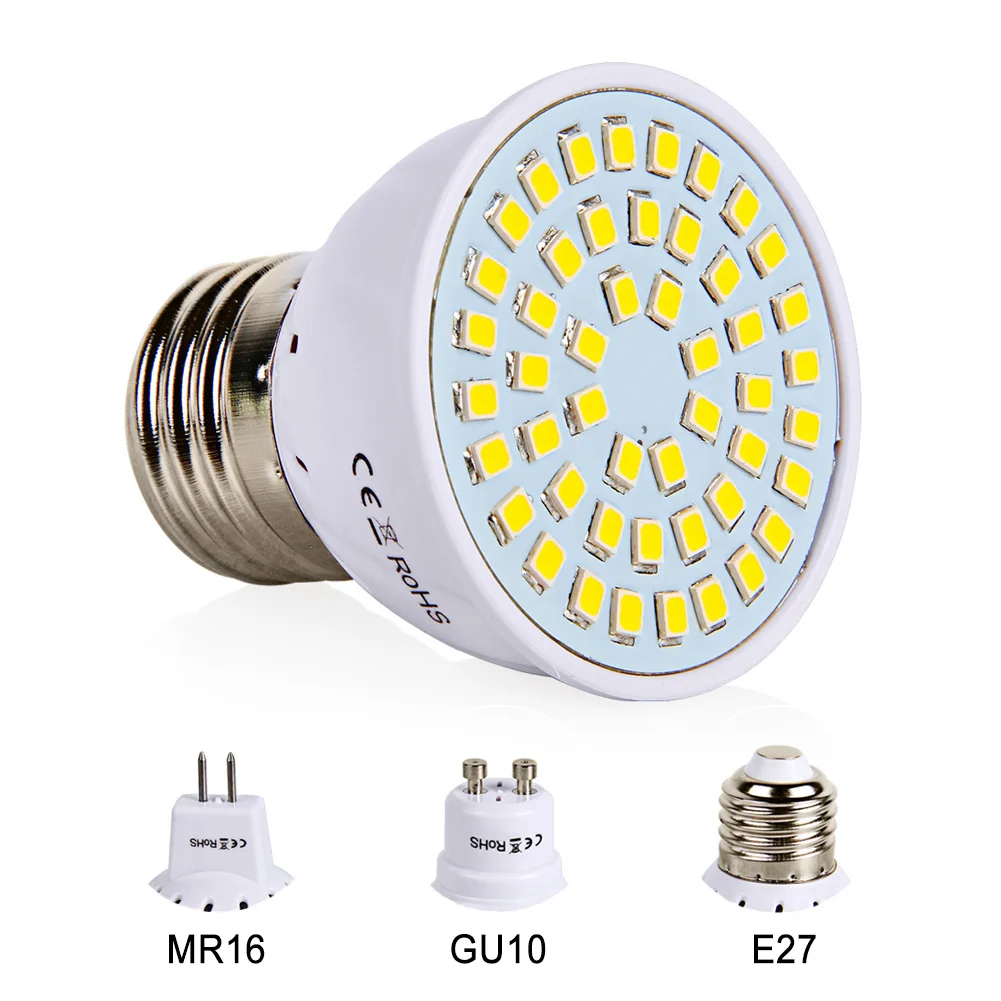 Goodland E27 Светодиодный светильник 220 в 240 В MR16 GU10 точечный 48 60 80 светодиодный s SMD 2835