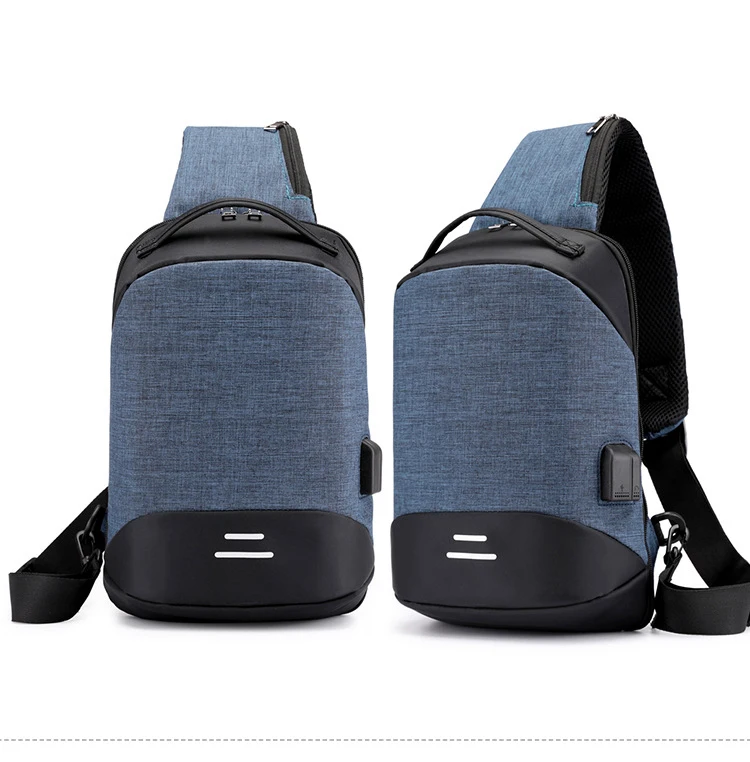 S. IKRR Новая модная мужская сумка на талию usb зарядка сумка через плечо многофункциональная водонепроницаемая сумка-мессенджер сумка для