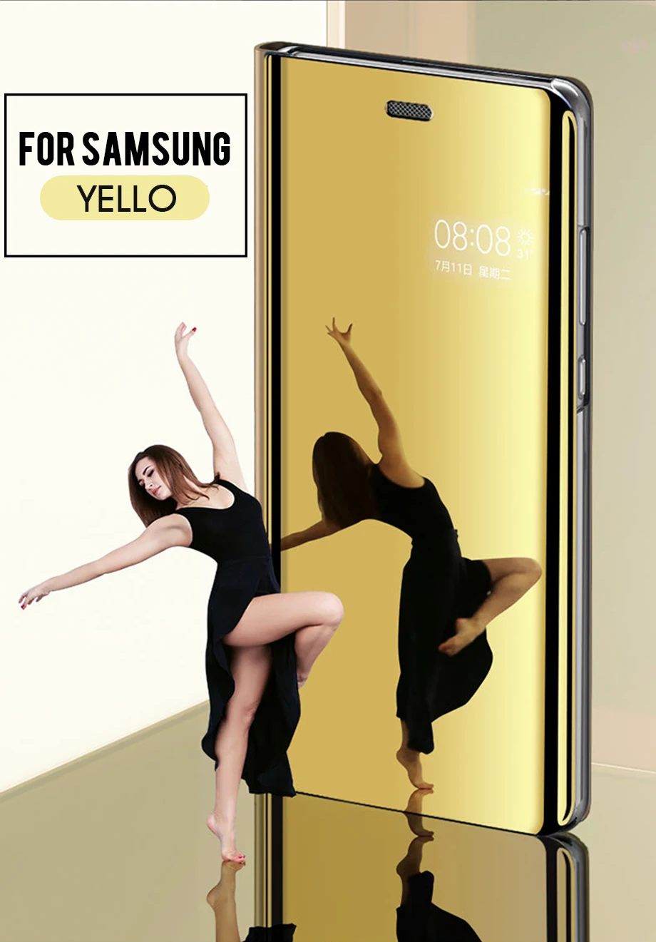 Умный зеркальный флип-чехол для samsung Galaxy A30 A50 A10 S8 S9 Plus Note 9 8 чехол для A3 A5 A7 A6 A8 плюс S7 крышка чехол s