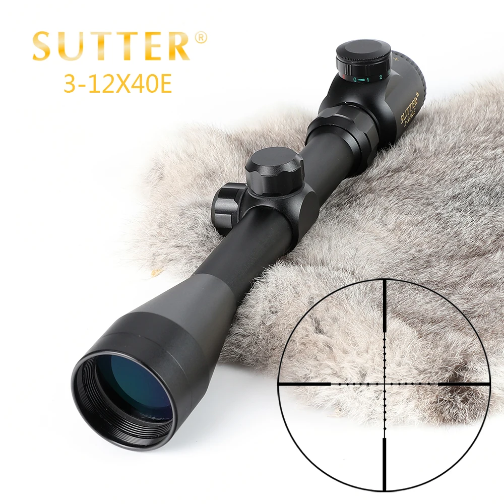 

SUTTER 3-12x40E R11 Reticle Red Green Illuminated Hunting Rifle Scope For Air Gun Tactical Optical Sight RifleScope