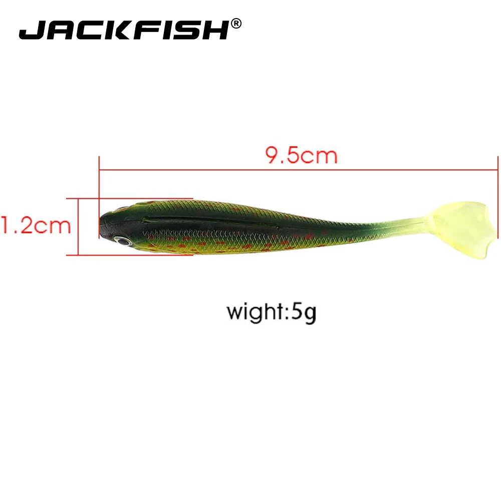 JACKFISH T Tail мягкие приманки для моделирования 100 мм/5 г, силиконовая наживка, Красочный Искусственный карп, 1 шт., рыболовные приманки, рыболовные снасти