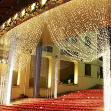 220 В RGB 300 светодиодный S 3 м* 3 м рождественские гирлянды светодиодный гирлянды сказочные вечерние гирлянды для сада и свадьбы