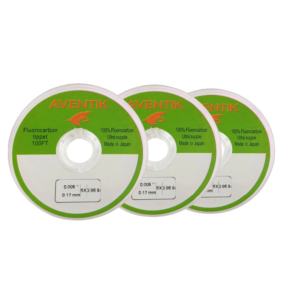 

Aventik 100% Japan Fluorocarbon Tippet Fishing Line Tippet 100ft/Spool L