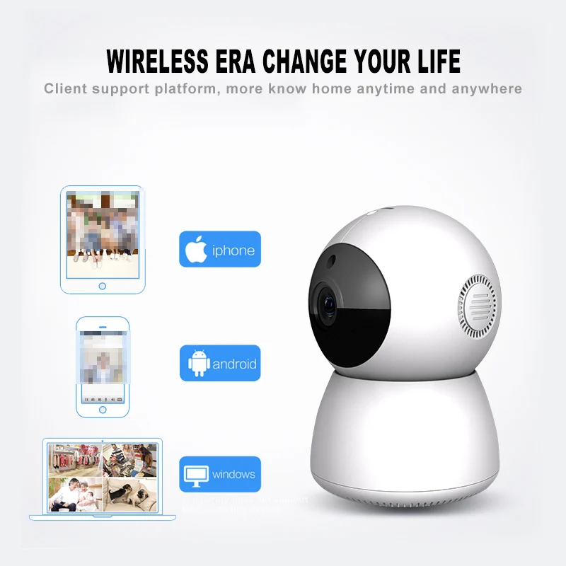 

2019 New Two-way Voice Wireless HD 1080P Body Camera Infrared Night Vision smart hometic Security IP Camera Motion Detection