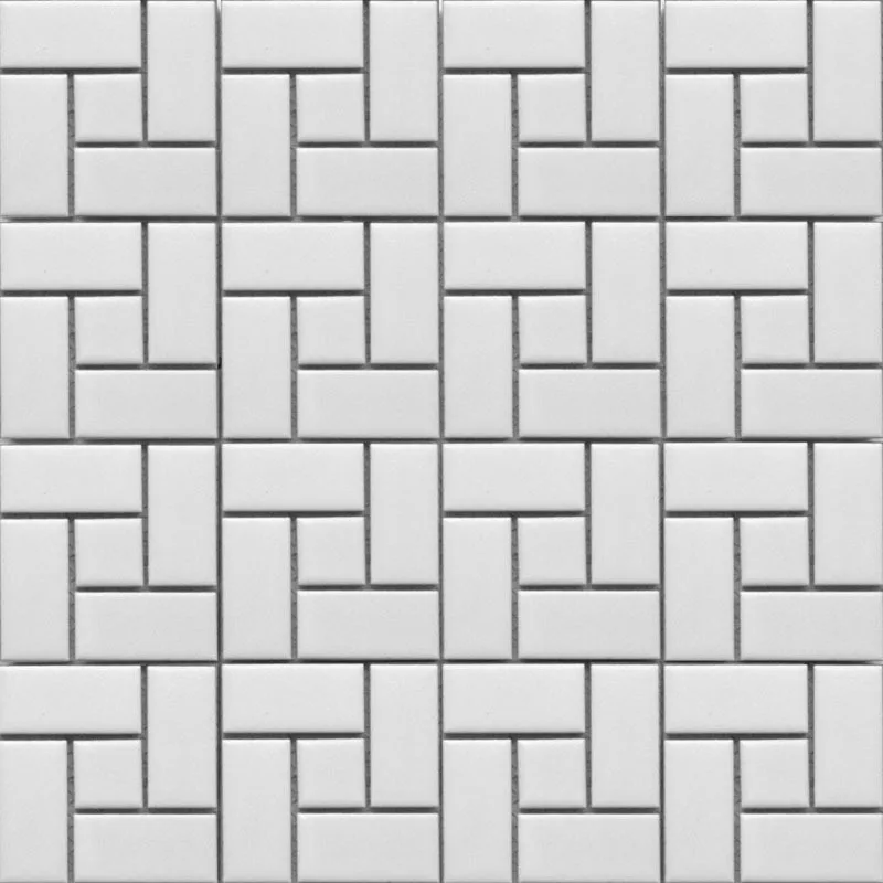 11 pies cuadrados de ladrillo blanco y negro mosaico de cerámica