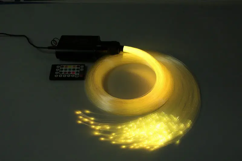 

12W Audio Wireless Fiber Optic Star Light Engine RGBW RF remote controlled 12V Music Sound sensor Led Illuminator f/Roof Ceiling