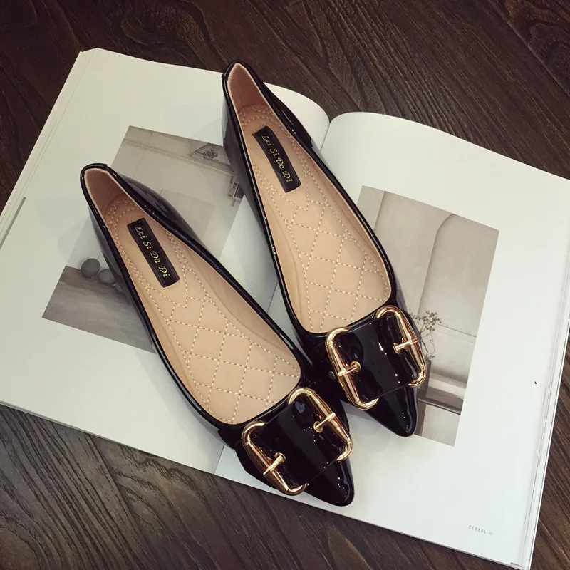 

Sweet Brand Women Shoes Woman Flats Spring/Autumn Basic PU Slip-On Pointed Toe Solid Shallow Leisure A940A