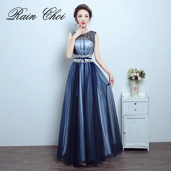 

Navy Blue Formal Evening Gown Elegant Long Prom Evening Dresses