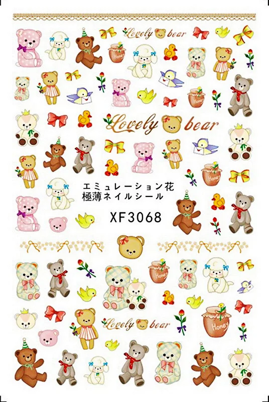 

Cartoon Patterns! Nails Art Manicure Back Glue Design Nail Sticker For Nails Decoration