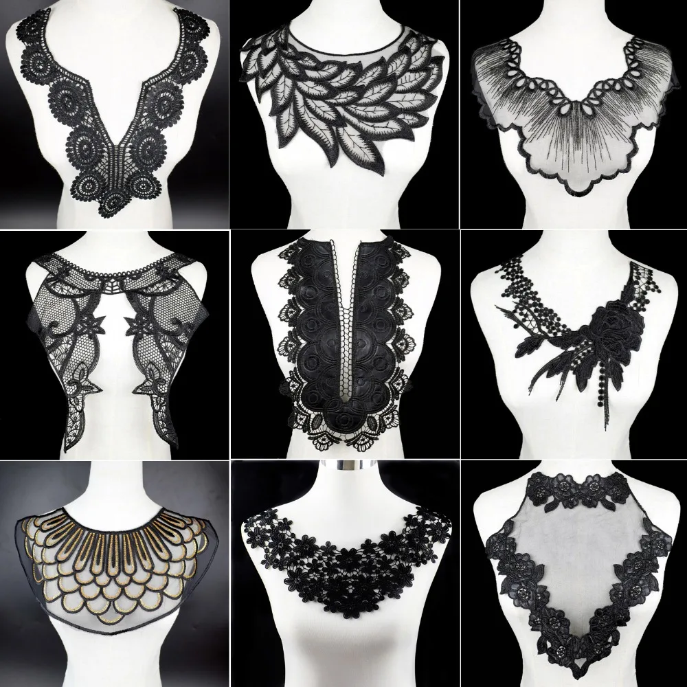 

Vintage Original Lace Collar Dress Sewing Craft Lace Fabric Neckline Collar Applique Trims Scrapbooking