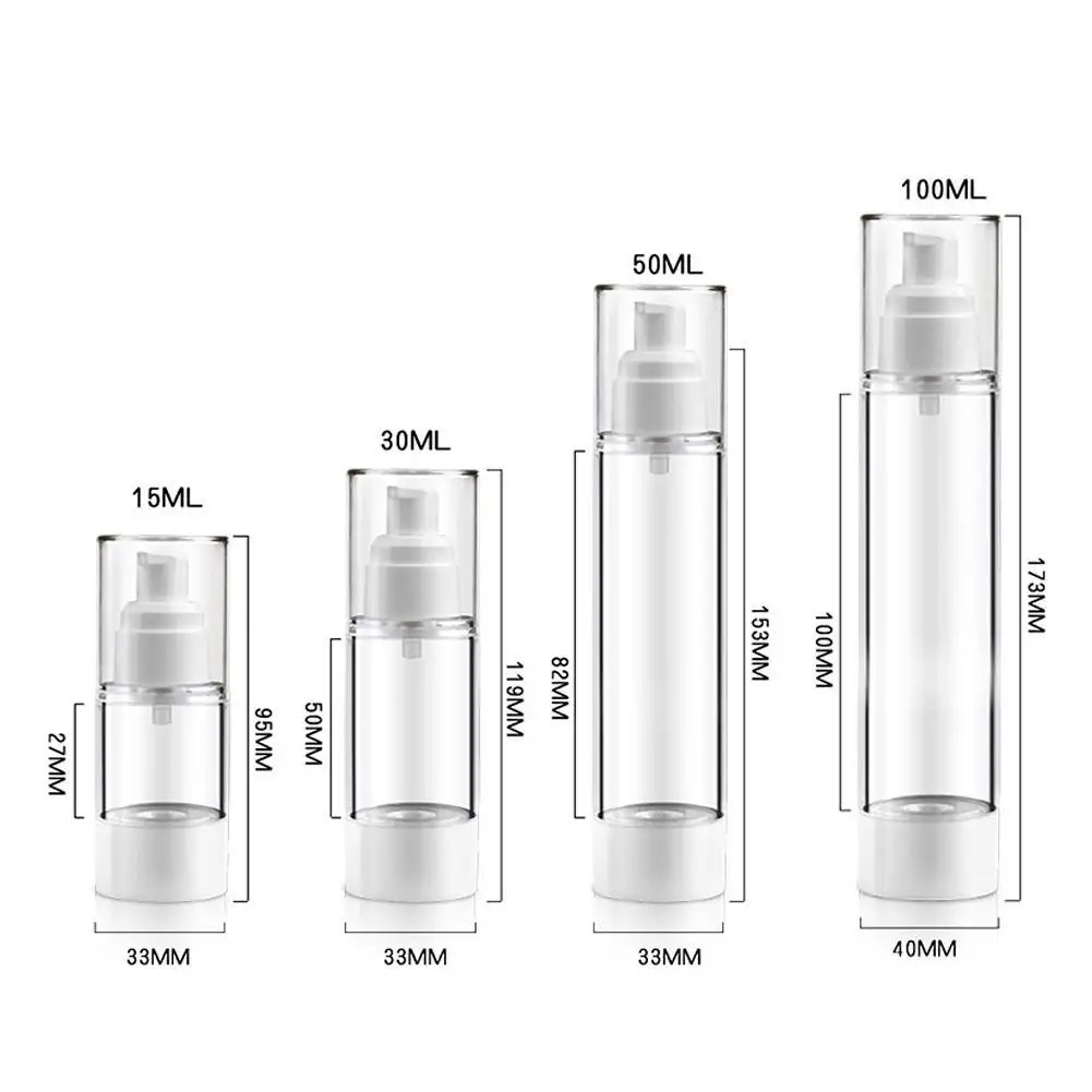 15/30/50/100 мл безвоздушные бутылки насоса спрей косметический вакуумный бутылки вакуумный пустой парфюмерный многоразовая бутылка