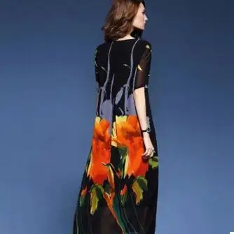Женское длинное платье Boho ZN96 с цветочным принтом в этническом стиле для пляжной