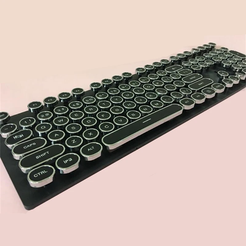 

DIY Keycap Retro Steam Punk Typewriter Mechanical Keyboard caps 104 Standard Key cap free shipping