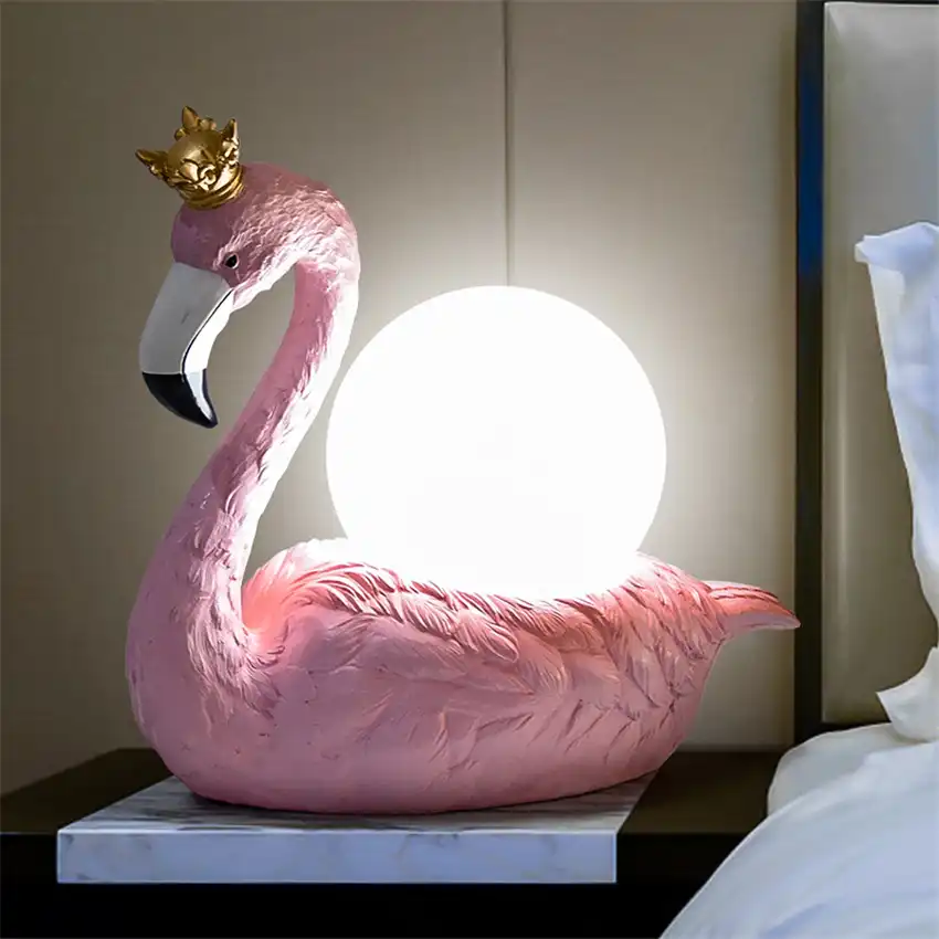 pink flamingo table lamp