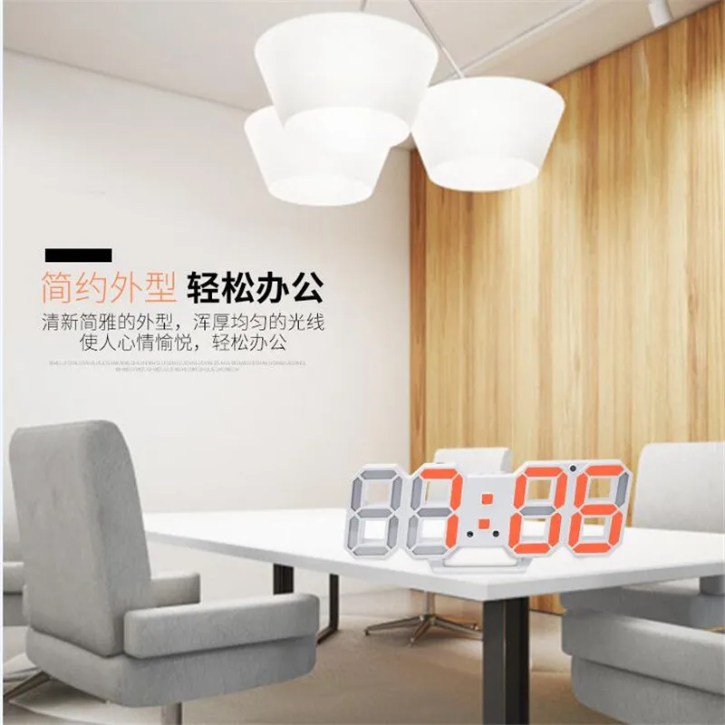 3D led многофункциональные настенные часы Современный цифровой ночник Настенный