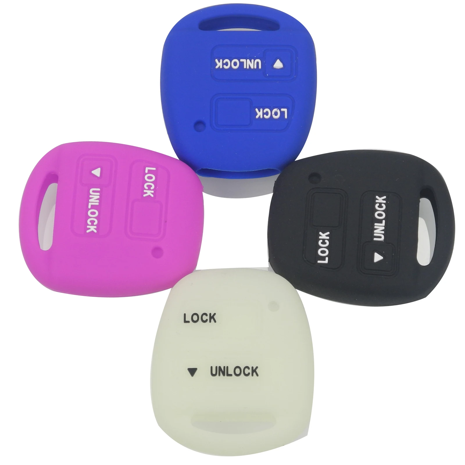 maizhi 2 Buttons Silicone Key Case Cover Skin for TOYOTA CAMRY RAV4 PRADO COROLLA AVENSIS LAND