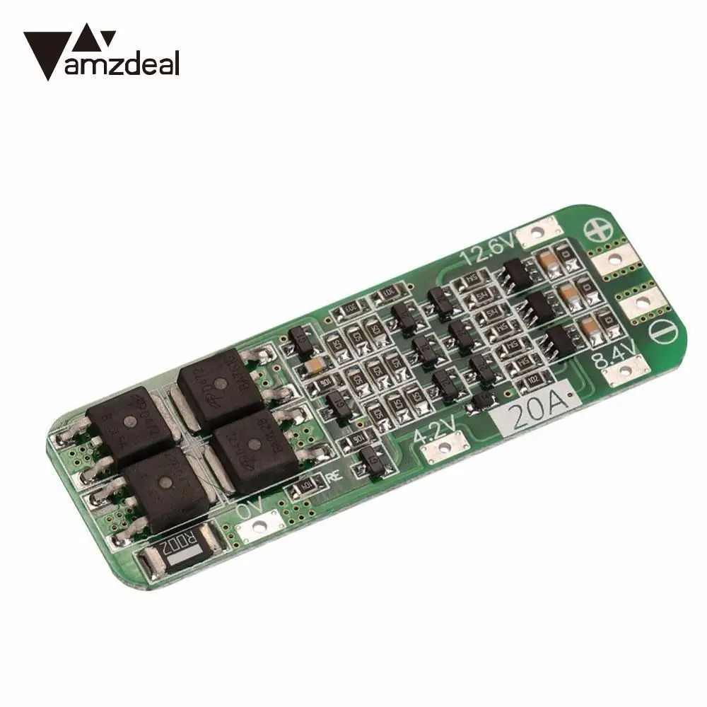 

amzdeal 20A Lithium Battery BMS Protection Board Module Cell Charger PCB New 18650 Board Lithium battery module