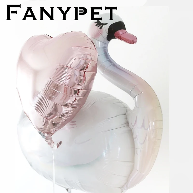 

Big white swan balloon happy Birthday Party Decorations kids toy baby shower girl animals air globos cumpleanos infantiles